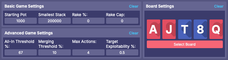 Game Settings Menu